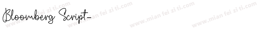 Bloomberg Script字体转换